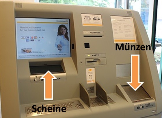 Bareinzahlung Commerzbank Automat