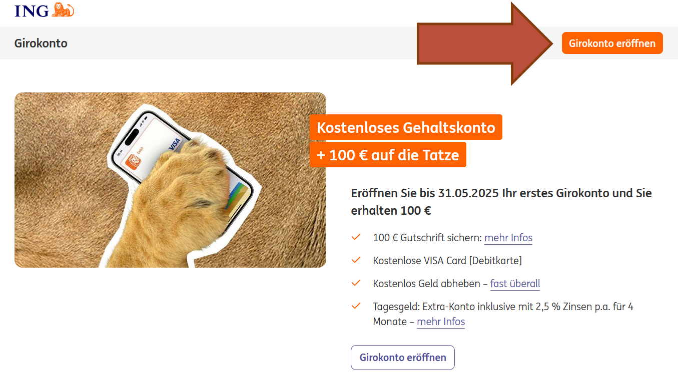 Anleitung ING 2. Girokonto eröffnen