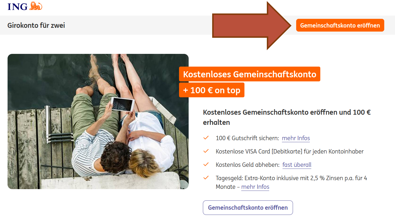 ING Kontoantrag Gemeinschaftskonto